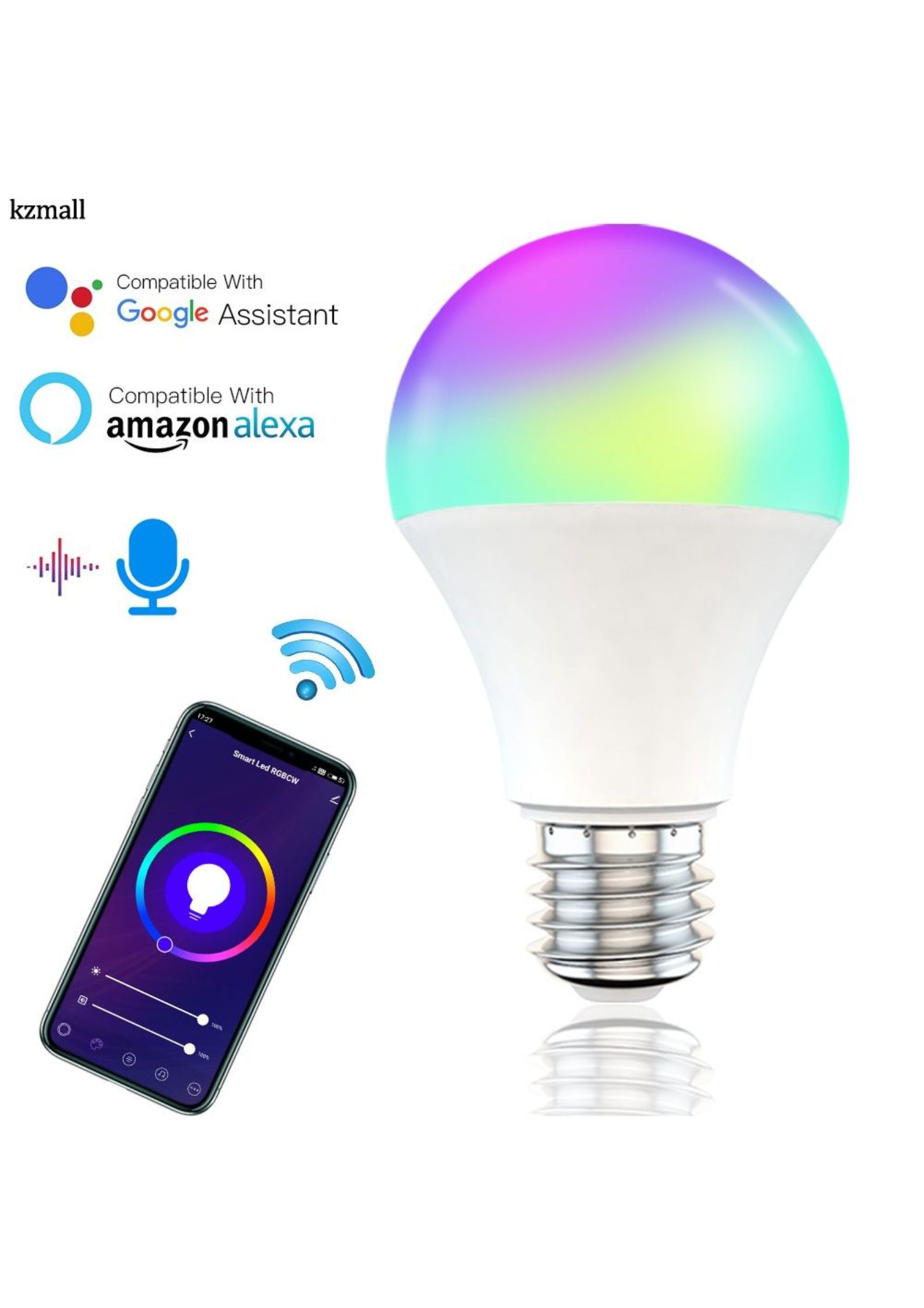 Bombillo Led-RGB WiFi (Inteligente) 11cm